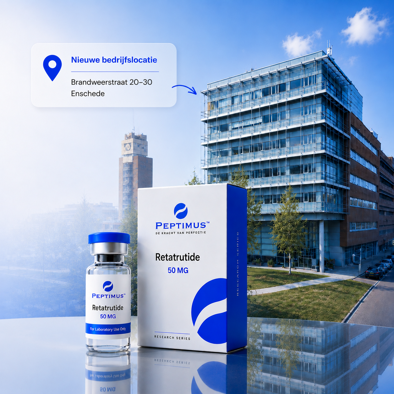 Peptimus-producten bij de nieuwe bedrijfslocatie in Enschede
